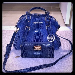 Michael Kors embossed snakeskin bag